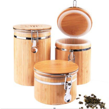 Bamboo Sealed Storage Bottle & Jar